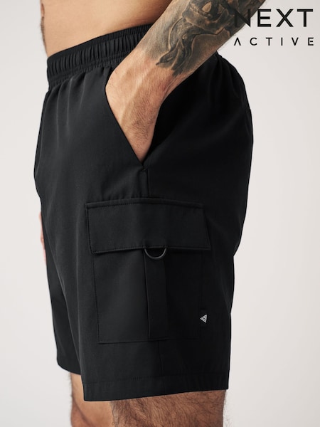 Black Active Cargo Gym Training Shorts (N58650) | BGN 68