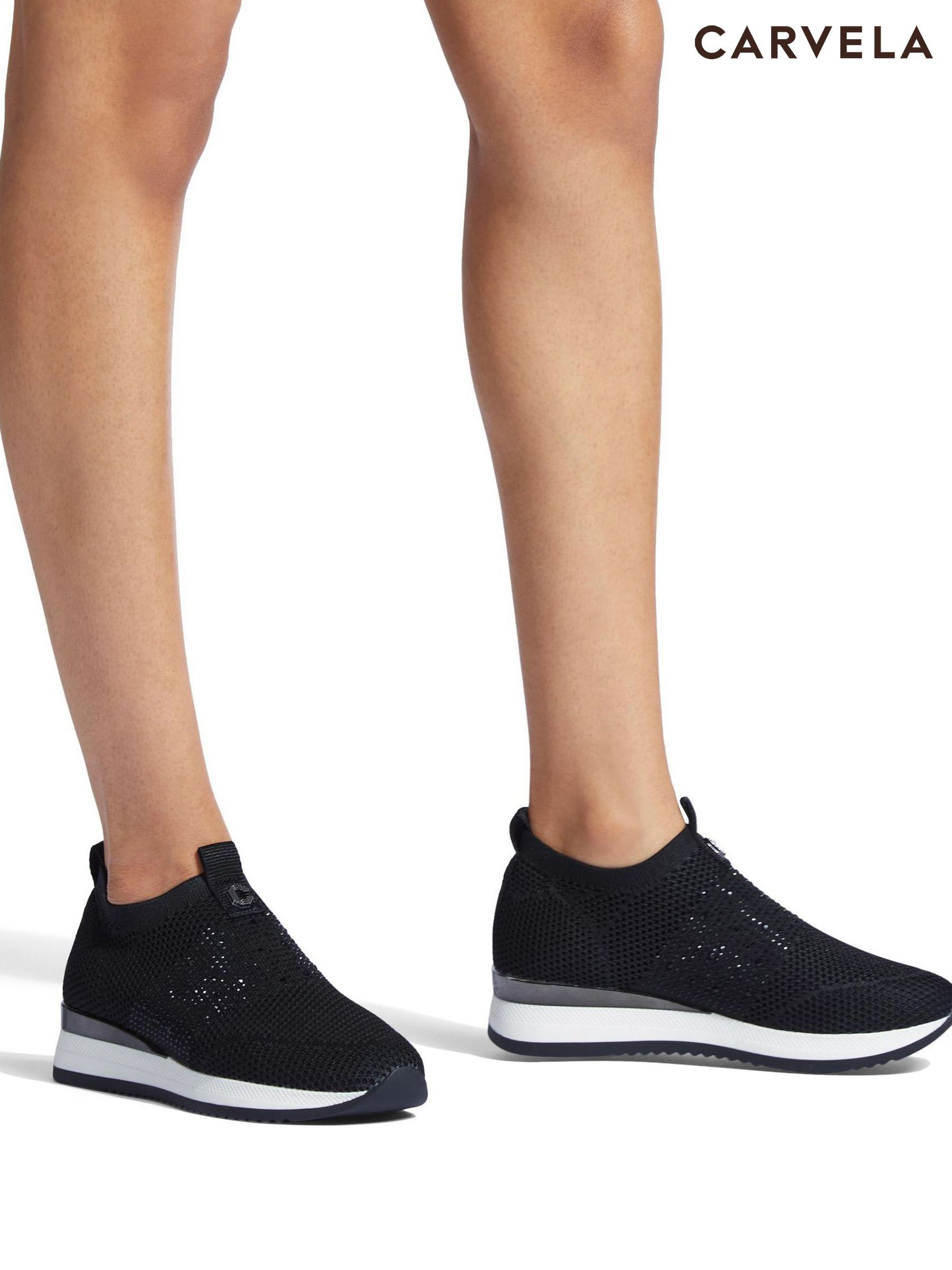 Women s Trainers Carvela Black Plain Footwear Next Luxembourg