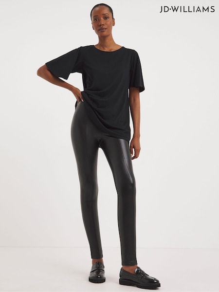 JD Williams Black PU Leggings With Cosy Touch Lining (N58985) | €13
