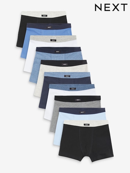 Blau - Soft Waistband Trunks 10 Pack (2-16yrs) (N59126) | 26 € - 31 €