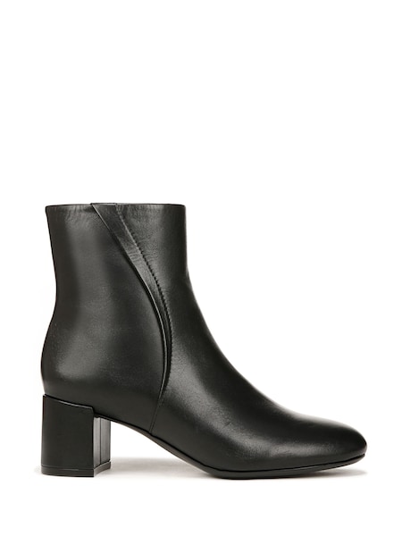 Negru - Naturalizer River Leather Ankle Cizme (N59152) | 710 LEI