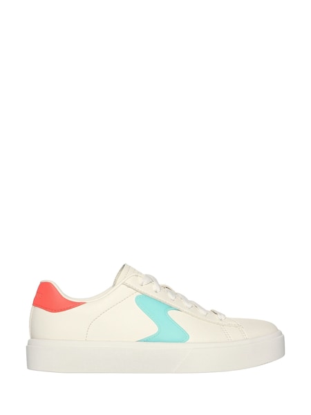 Skechers White orange Girls Eden Lx Feeling Fierce Trainers (N59244) | €16