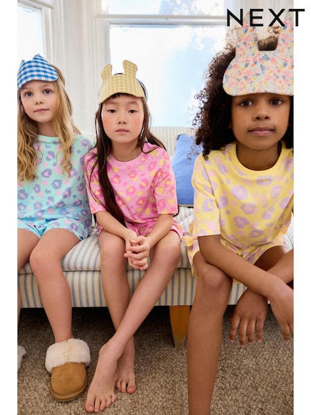 Pastel Leopard Print Short Pyjamas 3 Pack (3-16yrs) (N59623) | €38 - €48