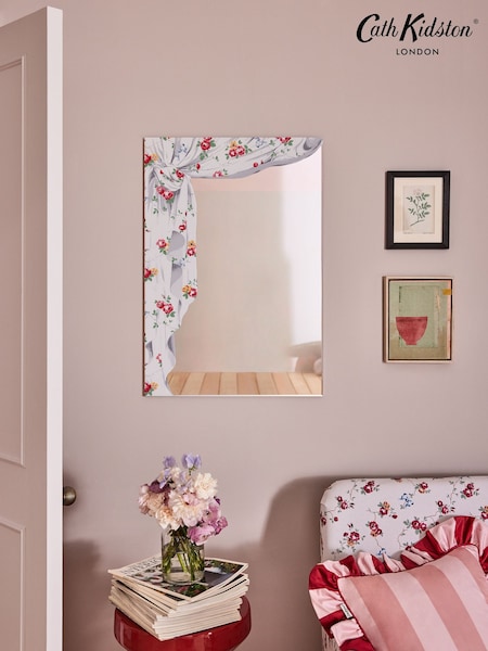 Cath Kidston Pink/White Curtain Printed Mirror (N59634) | €58