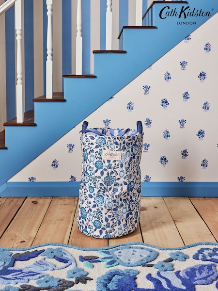 Cath Kidston Blue/White Floral Laundry Hamper (N59637) | €36
