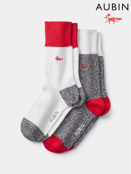 Aubin Cotton Fowey Socks 2 Pack (N60459) | €17.50