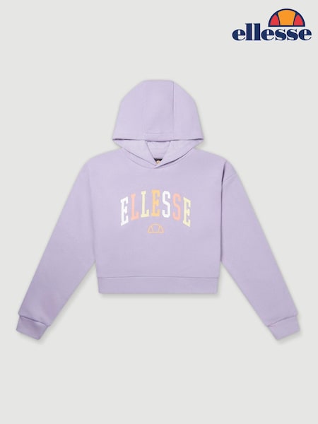Ellesse Purple Buccio Crop Hoodie (N60554) | 39 QAR