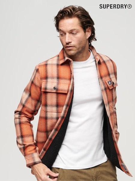 Superdry Orange Wool Miller Overshirt (N60616) | €114