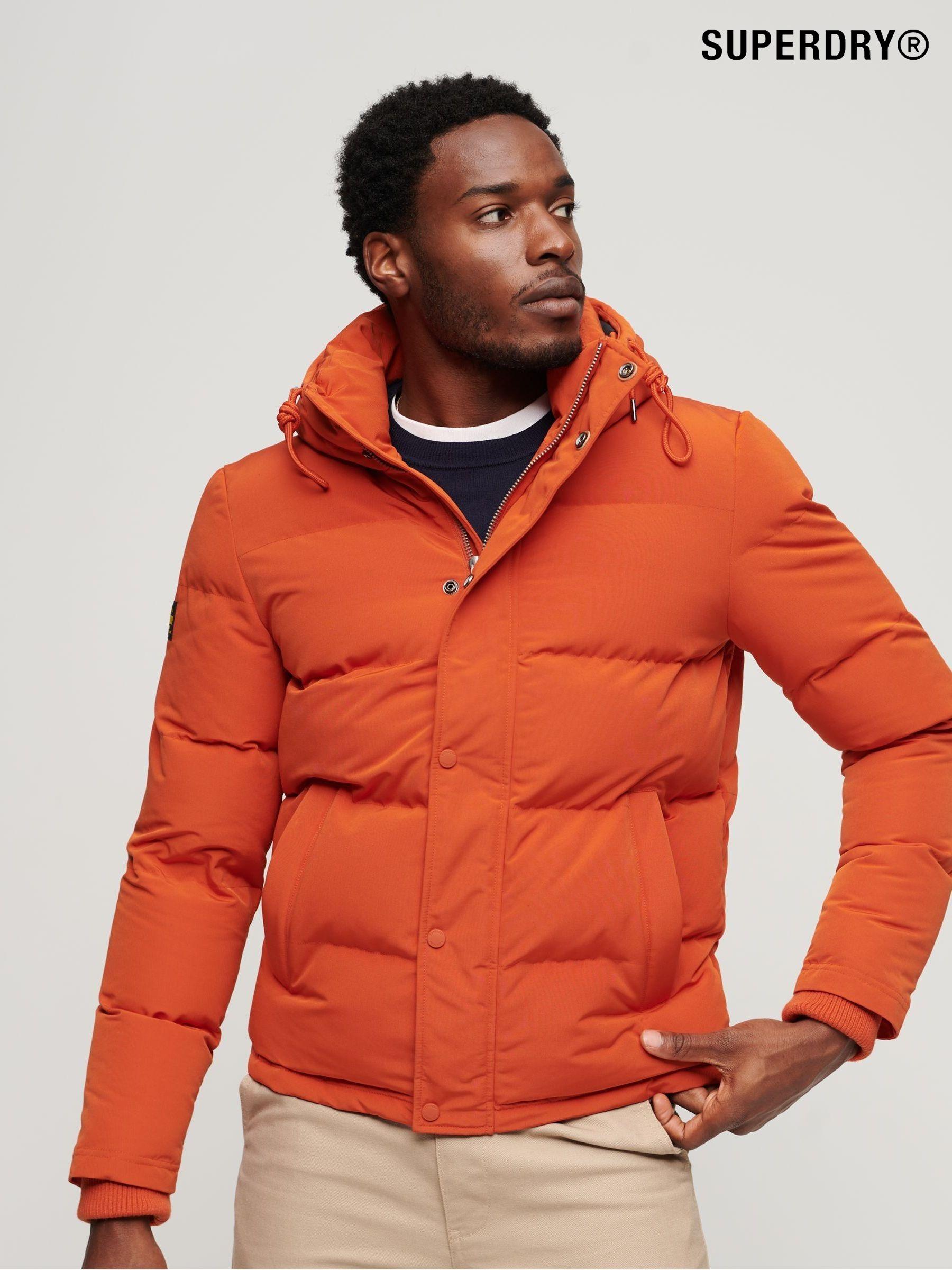 Superdry grey and orange jacket on sale