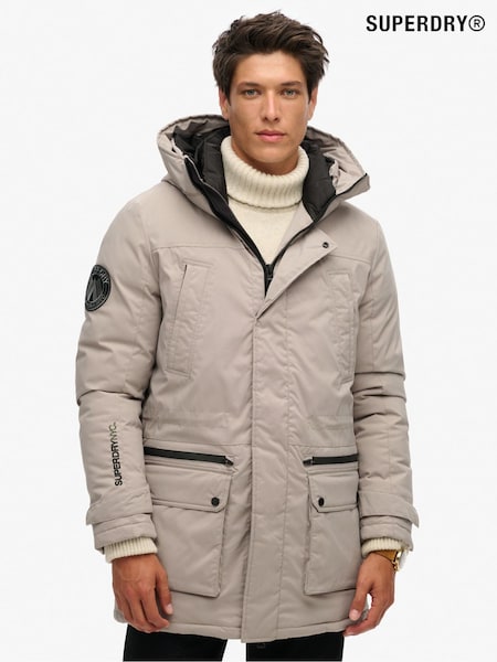 Gri - Superdry City Cu glugă Padded Parka Coat Jachetă (N60676) | 1,117 LEI
