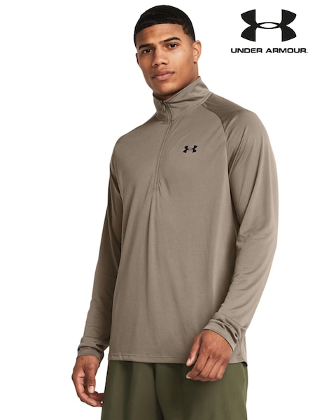 Бежево-коричневий - Under Armour Tech Quarter Фліс на блискавці (N61038) | 2 463 грн