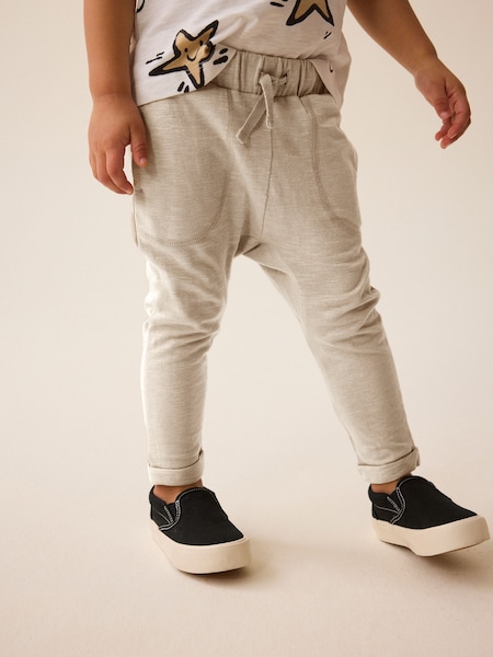 Stone - Lightweight 100% Cotton Jersey Joggers (3mths-7yrs) (N61057) | 6 € - 7 €