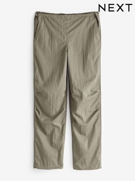 Khaki Green Clean Waist Cargo Parachute Trousers (N61074) | €6