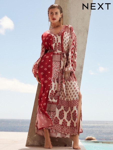 Red Summer Maxi Kaftan Dress (N61112) | €20