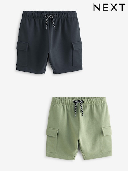 Khaki Green Utility Shorts 2 Pack (3mths-7yrs) (N61136) | €7.50 - €10
