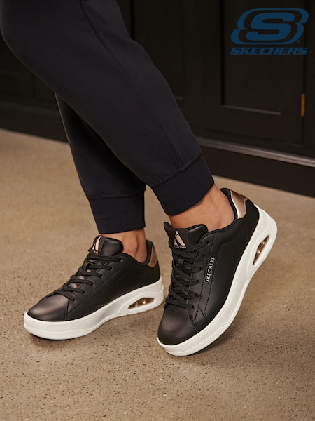 Skechers Black Womens Uno Court Trainers (N61512) | €113