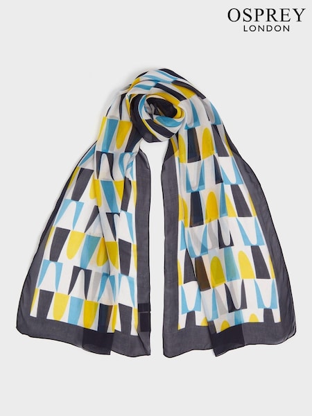 OSPREY LONDON Natural The Malmo Boxed 100% Cotton Scarf (N61575) | €52
