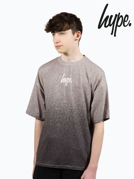 Hype. Boys Multi Speckle Fade Small Script Brown T-Shirt (N61636) | € 6