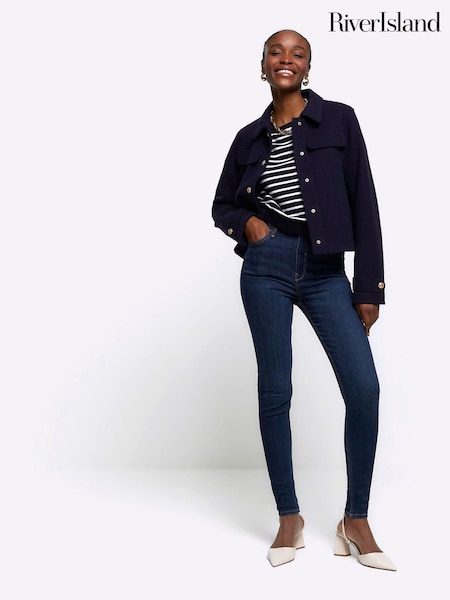 River Island High Rise Bum Sculpt Skinny Jeans (N61799) | 168 LEI