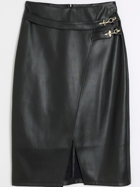 River Island Black Utility Asym Wrap Skirt (N61861) | €27