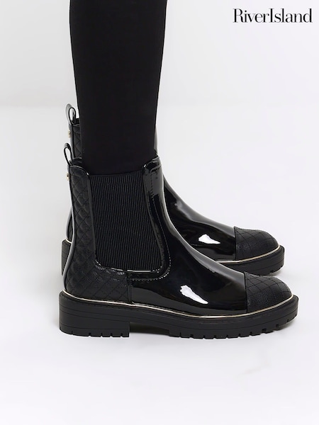 River Island Black Wide Fit Chelsea Boots (N61864) | €35