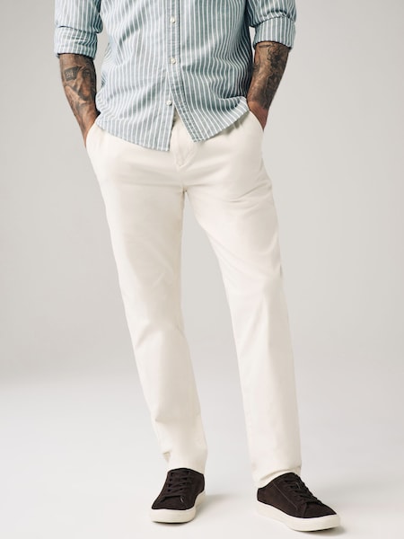 Бежевый/белый - Stretch Chinos Trousers (N61904) | €7