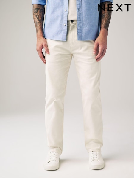 Бежевый/белый - Stretch Chino Trousers (N61906) | €6