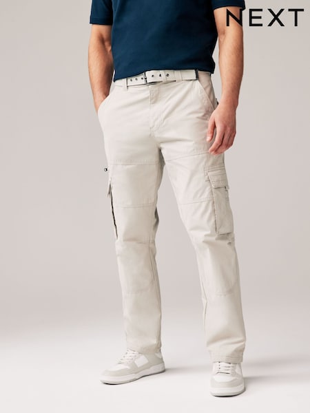 Светло-песочного цвета - Belted Tech Cargo Trousers (N61907) | €9