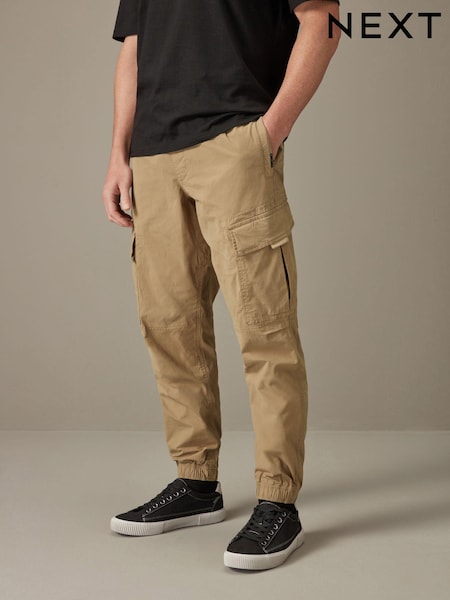 Светло-коричневый - Зауженный крой классического кроя - Stretch Utility Cargo Trousers (N61920) | €8