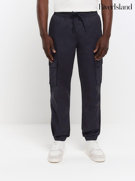 River Island Washed Cargo Hatch Elasticated Joggers (N62042) | €21