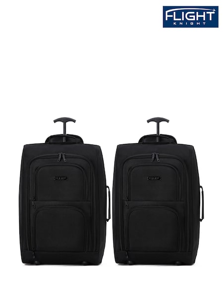 Flight Knight 55x35x20cm Cabin Carryon 2 Wheels Luggage with Compatible 100+ Airlines (N62201) | €63