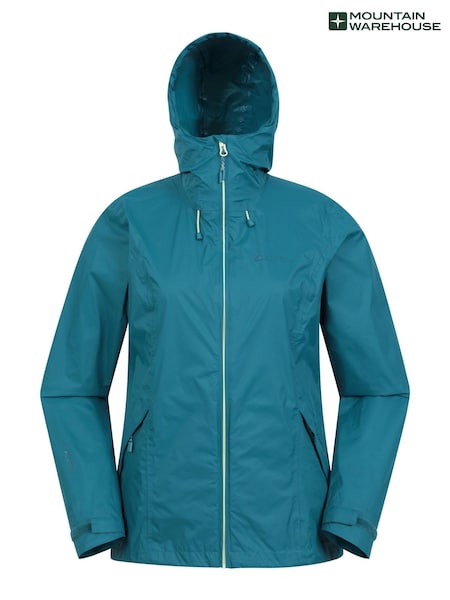 Albastru deschis - Jachetă impermeabilă pliabilă pentru femei Mountain Warehouse Swerve (N62214) | 291 LEI