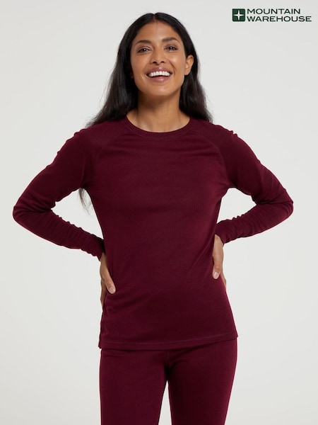 Розовый - Mountain Warehouse Talus Womens Round Neck Thermal Top (N62231) | €33