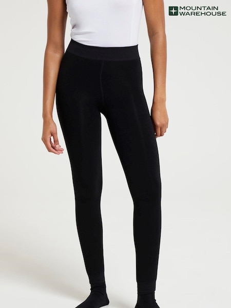 أسود - Mountain Warehouse Womens Fluffy Fleece Lined Thermal Leggings (N62233) | ‏79 ر.ق.