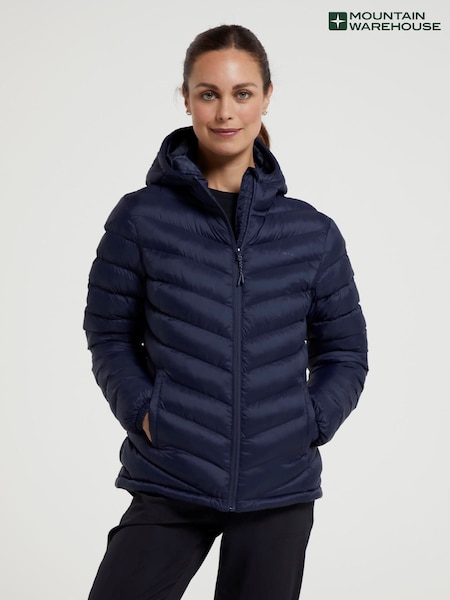 Синий - Mountain Warehouse Seasons Womens Water-Resistant Padded Jacket (N62253) | €85