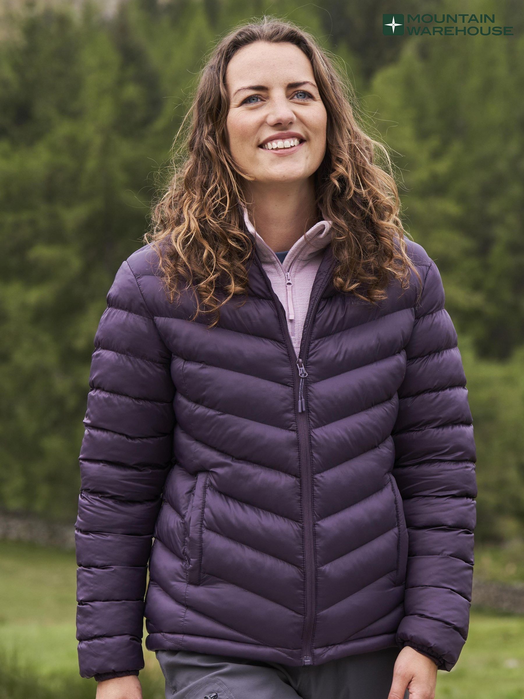 Puffer jacket purple store