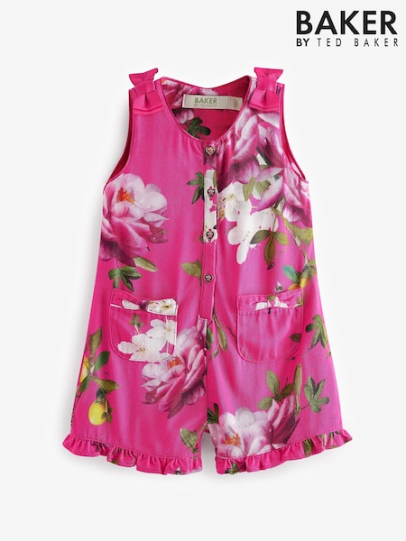 Baker by Ted Baker Pink Floral Playsuit (N62368) | €18.50 - €21