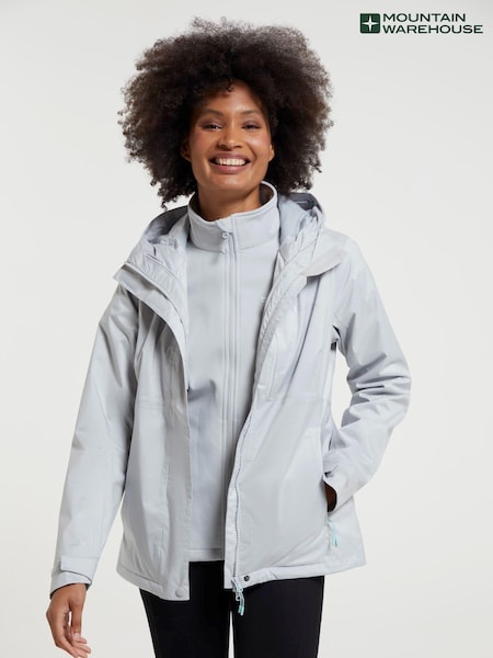 Серый - Mountain Warehouse Womens Whirlwind Waterproof 3 In 1 Jacket (N62504) | €191