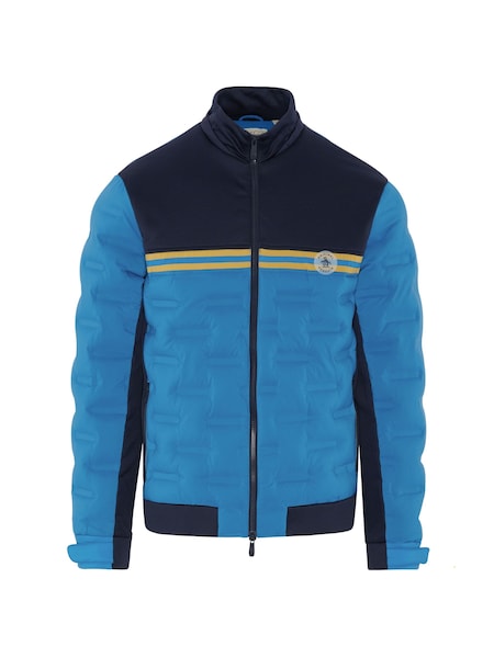 Original Penguin Golf Mens Blue Insulated Mixed Media 80s Primalot Bomber Jacket (N62809) | €199