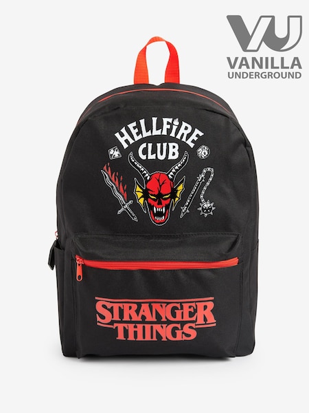 Vanilla Underground Black Stranger Things Unisex Single Backpack (N62881) | AED175
