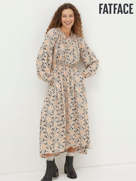 FatFace Black Beth Damask Floral Maxi Dress (N62899) | €30