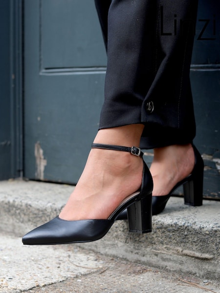 Linzi Black Jude Closed Back Court Block Heels (N62958) | € 53