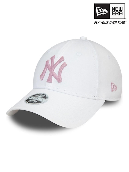 New Era® Womens New York Yankees Logo 9forty 100% Cotton White Cap (N62982) | 39 €