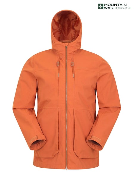 Mountain Warehouse Orange Mens Route Waterproof Jacket (N63051) | €31