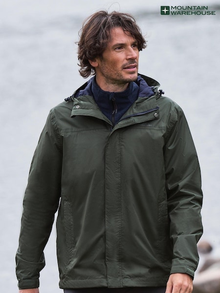 Mountain Warehouse Green Mens Torrent Waterproof Jacket (N63059) | ₪241