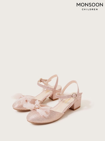 Monsoon Netted Heart Sling Back Heels (N63130) | 103 LEI - 118 LEI