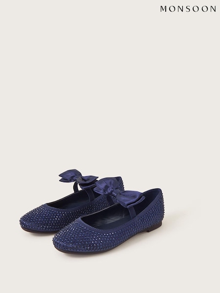 Monsoon Satin Bow Ballerina Flats (N63177) | 12 € - 14 €