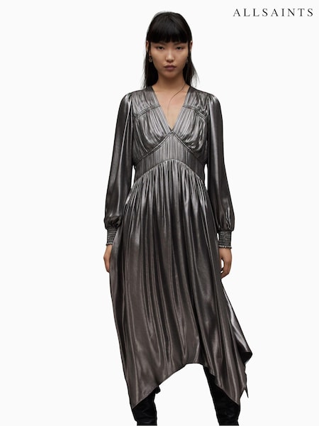 AllSaints Estelle Metallic Dress (N63519) | 186 €