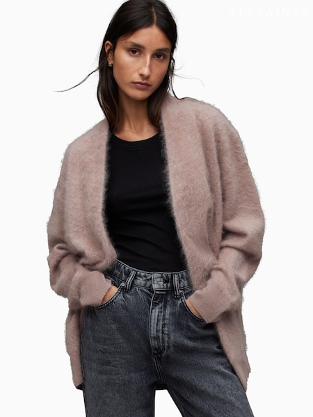 AllSaints Pink Tessa Cashmere Cardigan (N63545) | €224