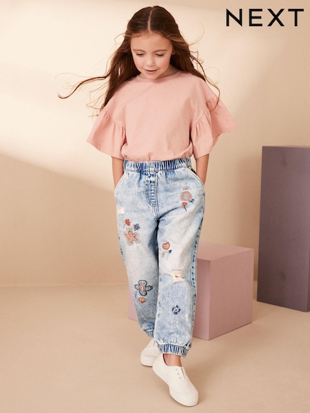 Denim Lightwash Embellished Joggers (3-16yrs) (N63555) | €13 - €16